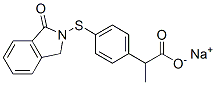 sodium (+)-2-[4-(1,3-dihydro-1-oxo-2H-isoindol-2-ylthio)phenyl]propionate Struktur