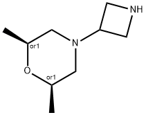 cis-4-(azetidin-3-yl)-2,2-dimethylmorpholine Struktur