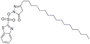 2-(3-heptadecyl-4,5-dihydro-5-oxo-1H-pyrazol-1-yl)benzothiazolesulphonic acid Struktur