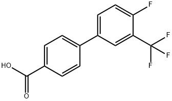 4'-Fluoro-3'-(trifluoroMethyl)-[1,1'-biphenyl]-4-carboxylic acid Struktur