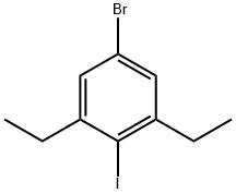 5-Bromo-1,3-diethyl-2-iodo-benzene Struktur