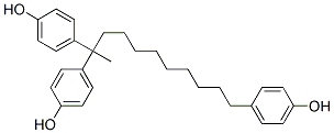 4,4'-[(4-hydroxyphenyl)-1-methyldecylidene]bisphenol Struktur