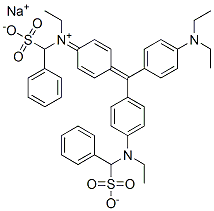 hydrogen [4-[[4-(diethylamino)phenyl][4-[ethyl(sulphonatobenzyl)amino]phenyl]methylene]cyclohexa-2,5-dien-1-ylidene](ethyl)(sulphonatobenzyl)ammonium, sodium salt Struktur