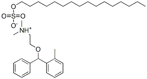 [2-[(alpha-o-tolylbenzyl)oxy]ethyl]dimethylammonium hexadecyl sulphate Struktur