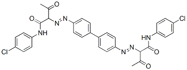 2,2'-[[1,1'-biphenyl]-4,4'-diylbis(azo)]bis[N-(4-chlorophenyl)-3-oxobutyramide] Struktur