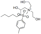 bis(2-hydroxyethyl)(2-hydroxyoctyl)methylammonium toluene-p-sulphonate Struktur