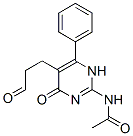 N-[4-oxo-5-(3-oxopropyl)-6-phenyl-1H-pyrimidin-2-yl]acetamide Struktur