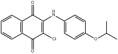 1,4-NAPHTHOQUINONE, 2-CHLORO-3-(P-ISOPROPOXYANILINO)- Struktur