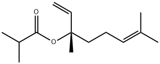 (S)-1,5-dimethyl-1-vinylhex-4-enyl isobutyrate Struktur