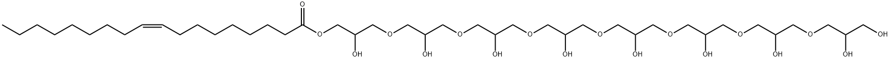 2,6,10,14,18,22,26,30,31-nonahydroxy-4,8,12,16,20,24,28-heptaoxahentriacontyl oleate Struktur