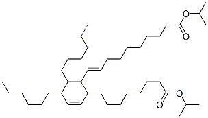 isopropyl 4,5-dihexyl-6-[10-(1-methylethoxy)-10-oxo-1-decenyl]cyclohex-2-ene-1-octanoate  Struktur