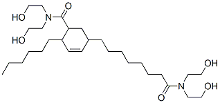 5-[[bis(2-hydroxyethyl)amino]carbonyl]-4-hexyl-N,N-bis(2-hydroxyethyl)cyclohex-2-ene-1-octanamide Struktur