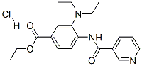 ethyl 3-(diethylamino)-4-[(3-pyridylcarbonyl)amino]benzoate monohydrochloride  Struktur