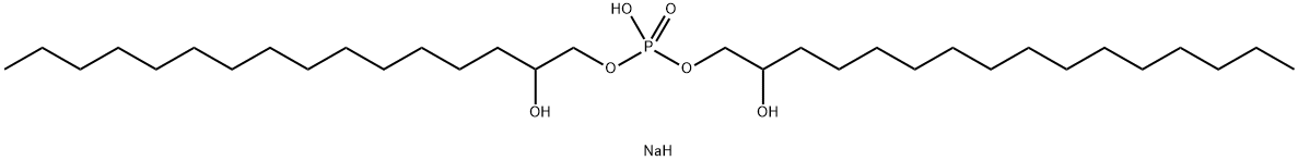 sodium bis(2-hydroxyhexadecyl) phosphate Struktur