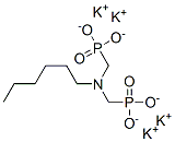 tetrapotassium [(hexylimino)bis(methylene)]bisphosphonate Struktur