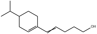 5-[4-isopropyl-1-cyclohexen-1-yl]pent-4-en-1-ol Struktur