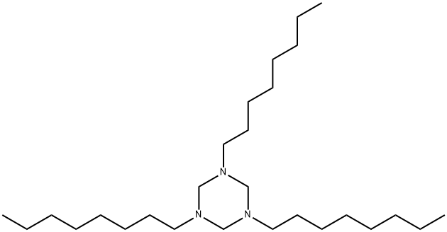 hexahydro-1,3,5-trioctyl-1,3,5-triazine Struktur