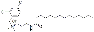 (2,4-dichlorobenzyl)dimethyl[3-[(1-oxotetradecyl)amino]propyl]ammonium chloride Struktur