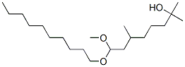 8-(decyloxy)-8-methoxy-2,6-dimethyloctan-2-ol Struktur