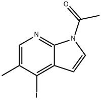 Ethanone, 1-(4-iodo-5-Methyl-1H-pyrrolo[2,3-b]pyridin-1-yl)- Struktur