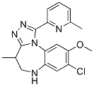 4H-[1,2,4]Triazolo[4,3-a][1,5]benzodiazepine,  8-chloro-5,6-dihydro-9-methoxy-4-methyl-1-(6-methyl-2-pyridinyl)- Struktur