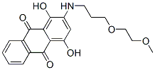 1,4-dihydroxy-2-[[3-(2-methoxyethoxy)propyl]amino]anthraquinone Struktur