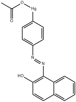 1-(4-ACETOXYMERCURIPHENYLAZO)-2-NAPHTHOL Struktur