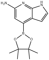 1H-PYRROLO[2,3-B]PYRIDIN-6-AMINE, 4-(4,4,5,5-TETRAMETHYL-1,3,2-DIOXABOROLAN-2-YL)- Struktur