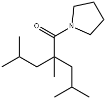 1-[2,4-dimethyl-2-(isobutyl)-1-oxopentyl]pyrrolidine Struktur