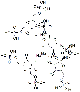 beta-d-Fructofuranose, 1,6-bis(dihydrogen phosphate), tetrasodium salt Struktur