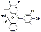 sodium 2-[(3-bromo-4-hydroxy-5-methylphenyl)(3-bromo-5-methyl-4-oxocyclohexa-2,5-dien-1-ylidene)methyl]benzenesulphonate Struktur