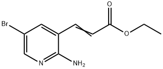 Ethyl 3-(2-amino-5-bromo-3-pyridyl)acrylate Struktur