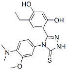 3H-1,2,4-Triazole-3-thione,  4-[4-(dimethylamino)-3-methoxyphenyl]-5-(5-ethyl-2,4-dihydroxyphenyl)-2,4-dihydro- Struktur