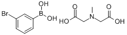 3-BROMOPHENYL BORONIC ACID, N-METHYLCARBOXY-N-METHYLGLYCINATE Struktur