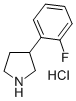 3-(2-FLUORO-PHENYL) PYRROLIDINE HCL Struktur