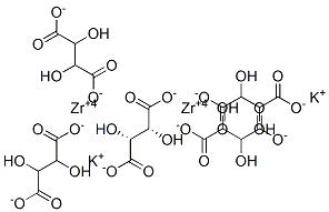 [R-(R*,R*)]-tartaric acid, potassium zirconium salt Struktur