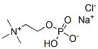 trimethyl[2-(phosphonooxy)ethyl]ammonium chloride monosodiumsalt Struktur