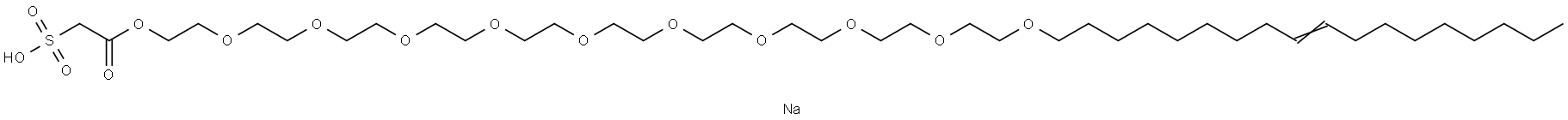 sodium 2-[(3,6,9,12,15,18,21,24,27,30-decaoxaoctatetracont-39-enyl)oxy]-2-oxoethane-1-sulphonate Struktur