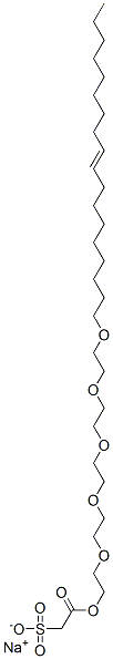 sodium 2-[(3,6,9,12,15-pentaoxatritriacont-24-enyl)oxy]-2-oxoethane-1-sulphonate Struktur