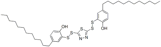 2,2'-[1,3,4-thiadiazole-2,5-diylbis(dithio)]bis[4-dodecylphenol] Struktur