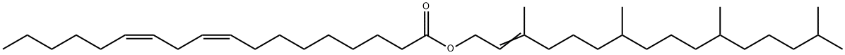 3,7,11,15-tetramethyl-2-hexadecenyl (9Z,12Z)-octadeca-9,12-dienoate Struktur