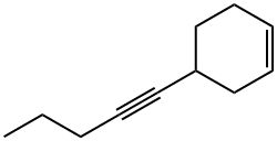 Cyclohexene, 4-(1-pentynyl)- (9CI) Struktur