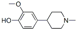 Hexahydropyridine, 1-methyl-4-(4-hydroxy-5-methoxyphenyl)- Struktur