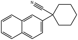 Cyclohexanecarbonitrile, 1-(2-naphthalenyl)- Struktur