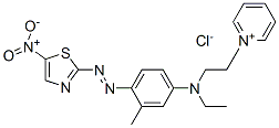 1-[2-[ethyl[3-methyl-4-[(5-nitrothiazol-2-yl)azo]phenyl]amino]ethyl]pyridinium chloride Struktur