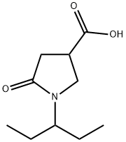 1-(1-ethylpropyl)-5-oxopyrrolidine-3-carboxylic acid(SALTDATA: FREE) Struktur