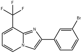 2-(3-Bromo-phenyl)-8-trifluoromethyl-imidazo[1,2-a]pyridineamine Struktur