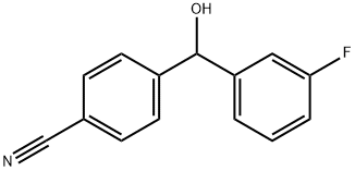 4-[(3-Fluorophenyl)(hydroxy)Methyl]benzonitrile Struktur