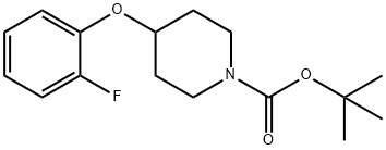 tert-Butyl-4-(2-fluorophenoxy)piperidine-1-carboxylate Struktur