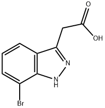 (7-BROMO-1H-INDAZOL-3-YL)ACETIC ACID Struktur